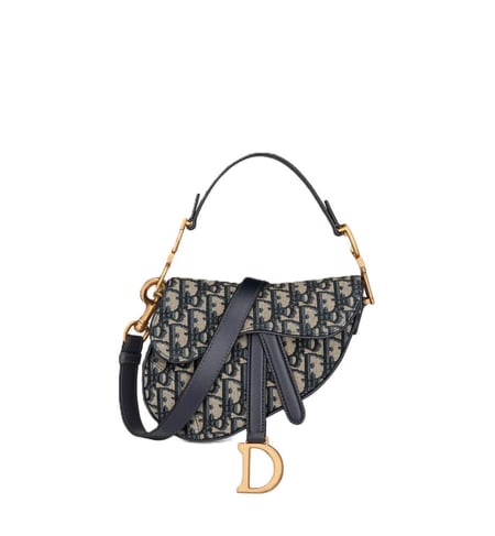حقيبة ديور - Dior Mini Oblique Canvas Saddle Bag satchel