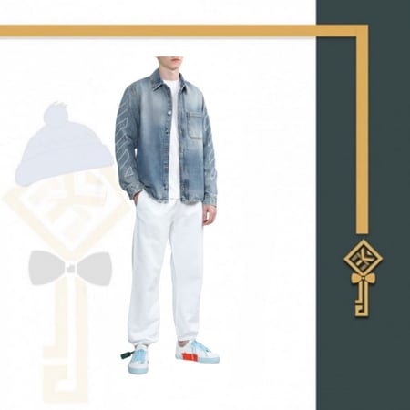 جاكيت جينز أوف وايت - Jacket off white