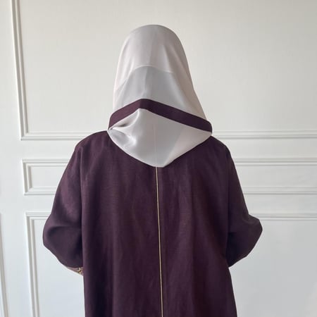 عباية لينن مع قطن مطرز | عودي