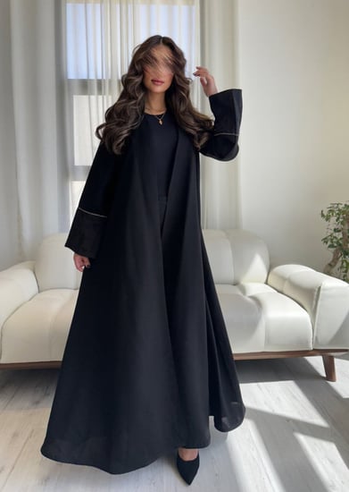 كريب واقف- تطريز اسود