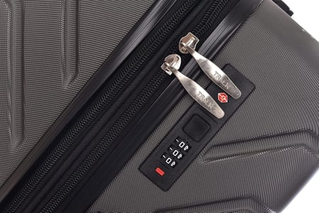 حقائب سفر تراك قوية وصلبة 3 قطع بعجلات - رمادي غامق