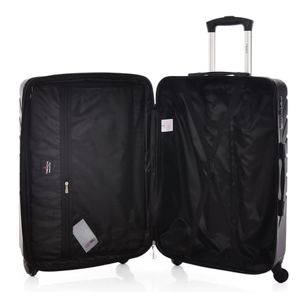 حقائب سفر تراك قوية وصلبة 3 قطع بعجلات - رمادي غامق