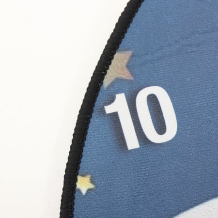 سجادة دائرية للأطفال بتصميم ساعة ورسومات الفضاء مقاس 80 سم