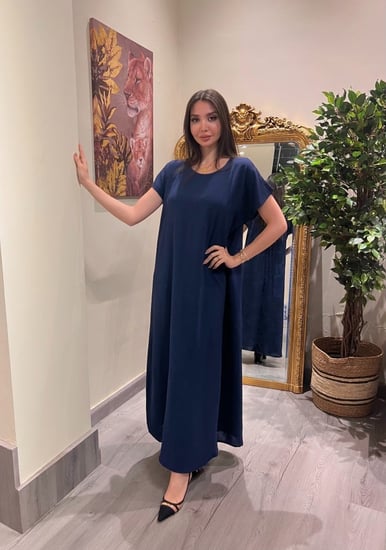 فستان عباية نص كم