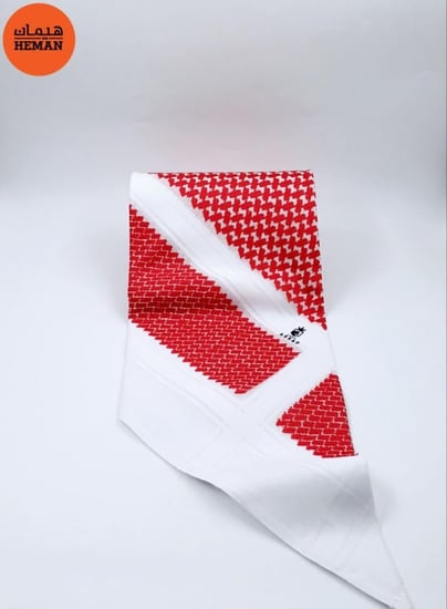 شماغ عساف لورد احمر غامق