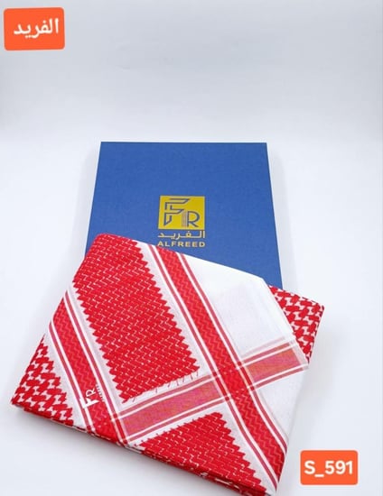 شماغ دم غزال الفريد احمر 2025