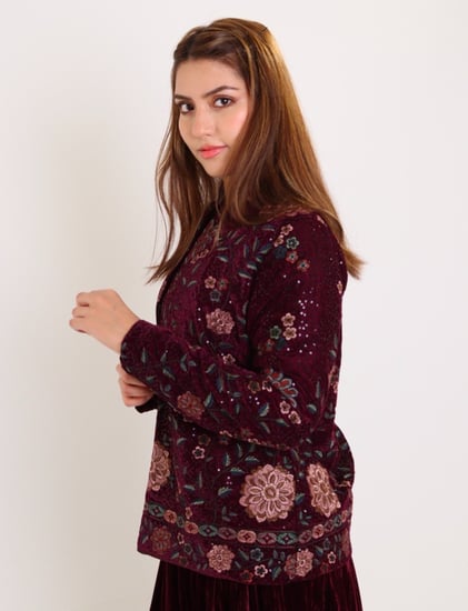 Maharani Velvet  Jacket تسليم فوري