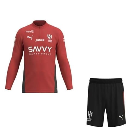 طقم تدريب الهلال الاحمر سويتر 2026