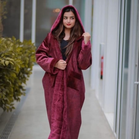 فروه شتوية نسائيه عنابي