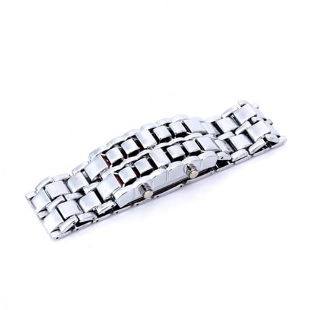 ساعة رقمية معدنية باضاءة ليد