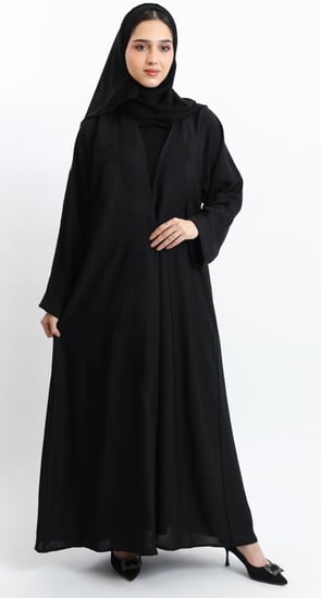 عباية سوداء حرير بارد