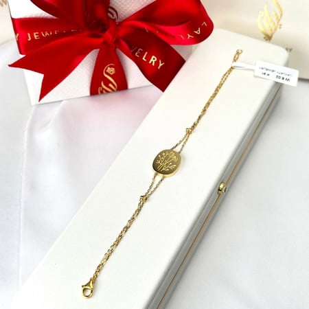 انسيال الزهرة البرية ذهب عيار21