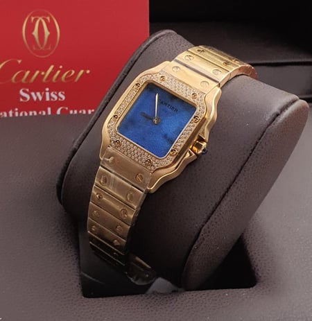 ساعات كارتير مربع  فصوص زركون نسائي