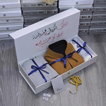 طقم رجالي شتوي فاخر - سديري + قماش + شال - إصدار 26