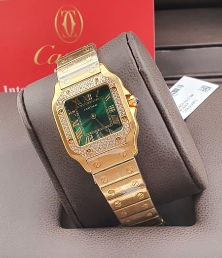 ساعات كارتير مربع  فصوص زركون نسائي