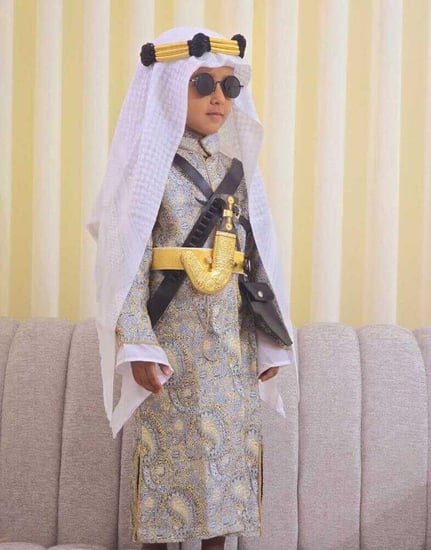 لبس يوم التأسيس للاولاد طقم دقلة العرضة السعودي