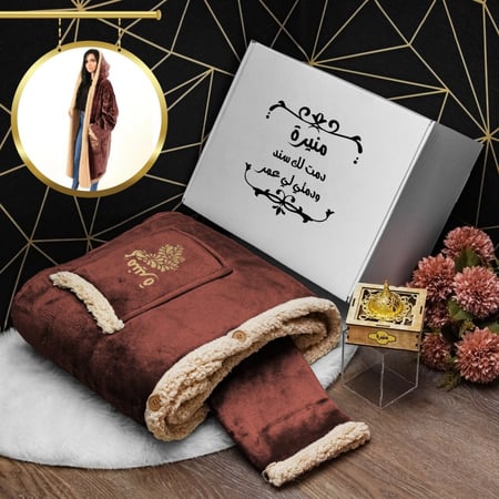 فروة نسائية شتوية مخمل مع مبخرة بالاسم
