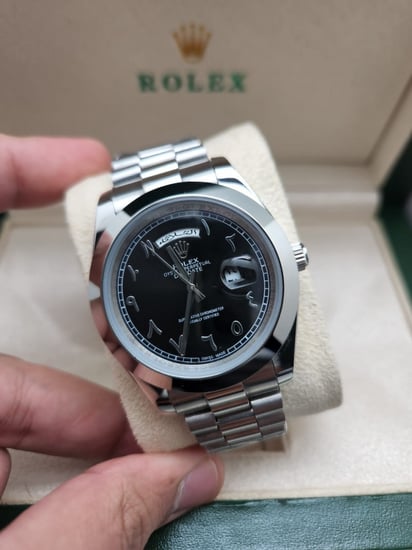 ساعة رولكس ارقام عربية - ساعة بأرقام عربية رجالية