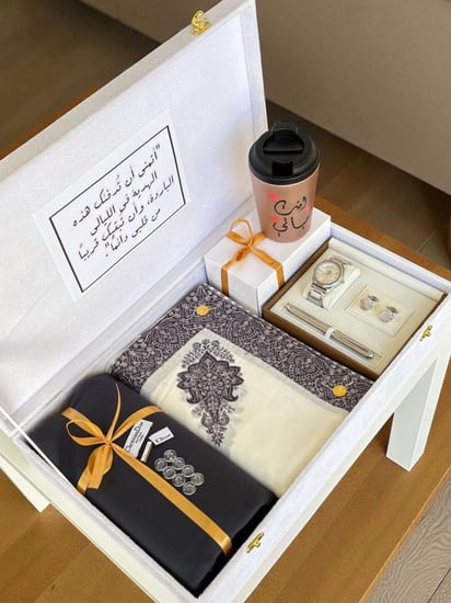 جديدنا طقم شتوي رجالي من قماش, شال كشميري مق.ساعة,قلم,كبك