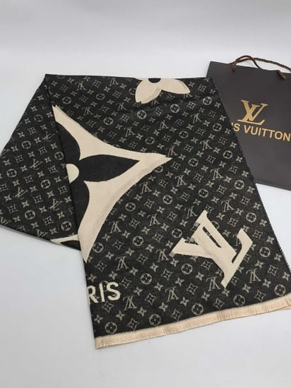 شال lv نسائي اسود - شال lv شتوي