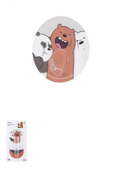 مجموعة من 4 قطع علاقات جدارية لاصقة شخصيات الدببة الثلاثة -  WE BARE BEARS