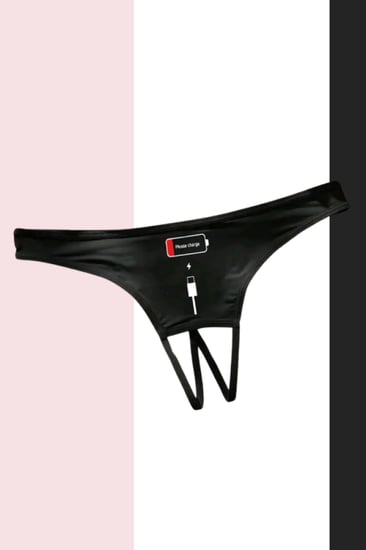 كيلوت اسود مغري للزوجين مفتوح من الاسفل