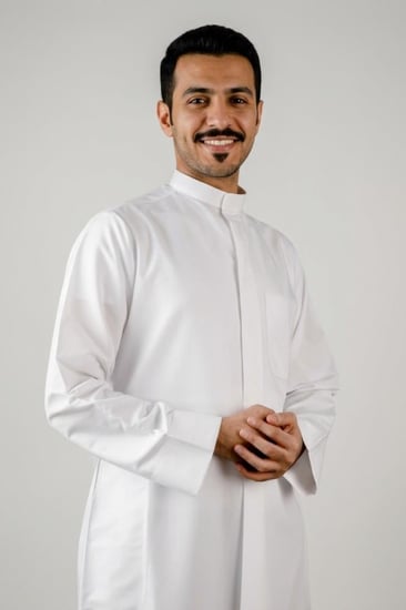 ثوب رجالي صيفي كويتي سادة