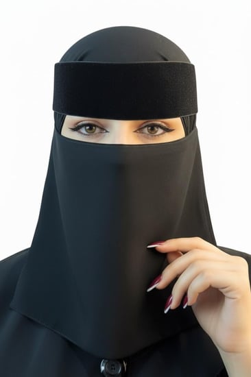 نقاب مخمل من ركن الحجاب
