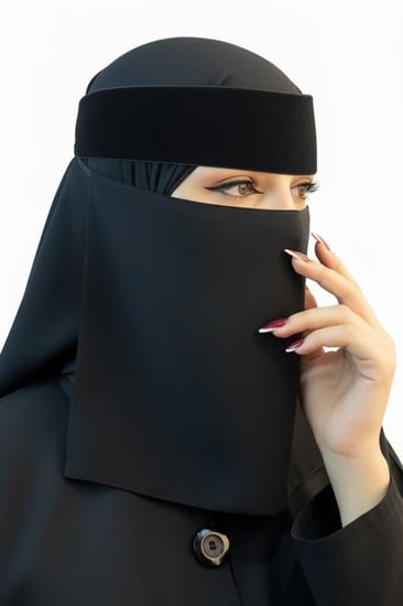 نقاب مخمل من ركن الحجاب