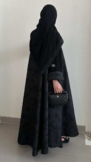 عباية كلوش قماش (جاكار+ملكي)