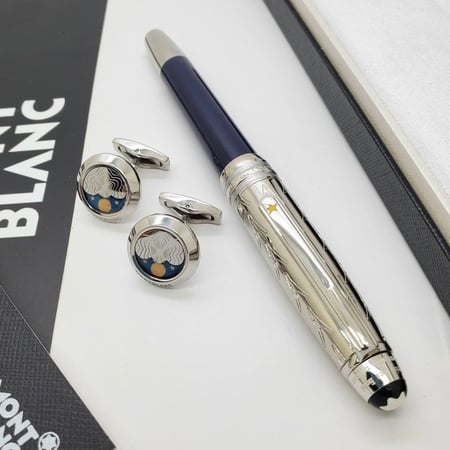 طقم مونت بلانك قلم مع كبك