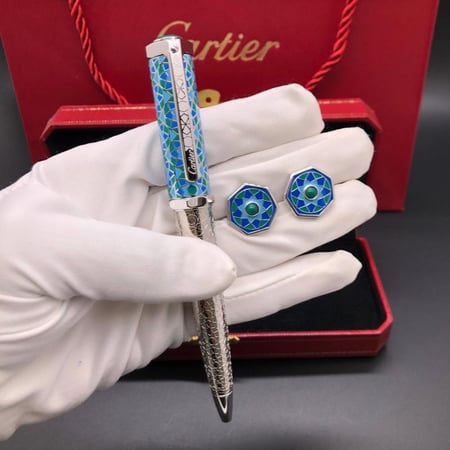 طقم كارتير الاصدار الجديد قلم مع كبك