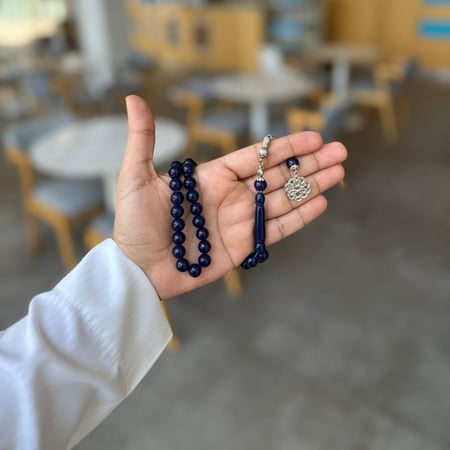 سبحة بكلايت  كحلي -بالاسم حسب الطلب