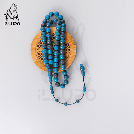 مسباح بكلايت سماوي معرق اسود - سبح - سبح رجاليه - متجر الوبو