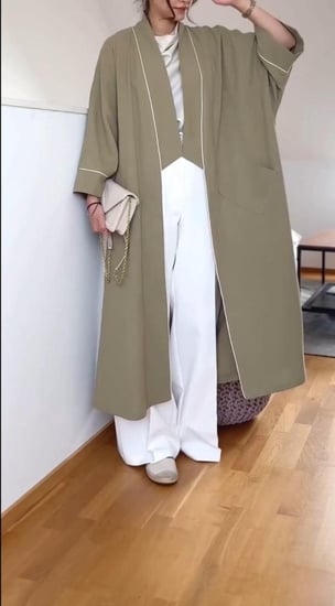 عباية للصيف والسفر بقماش كريب صيفي