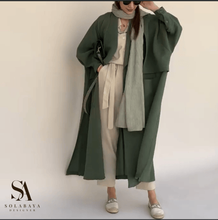 عباية بقماش كريب صيفي بقصة واسعة