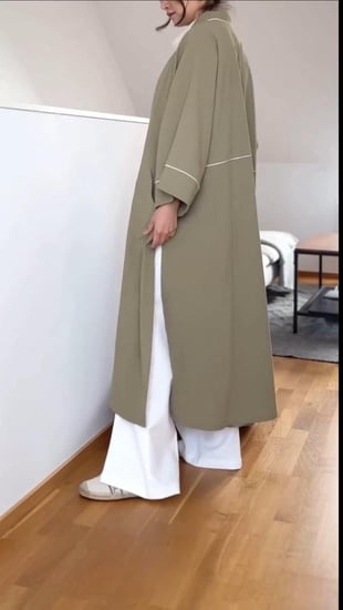 عباية للصيف والسفر بقماش كريب صيفي