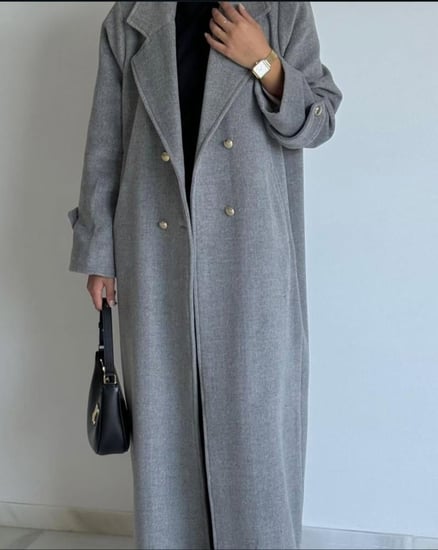 عباية شتوية بقصة جاكيت طويل