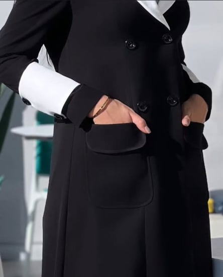 عباية بليزر بياقة أبيض