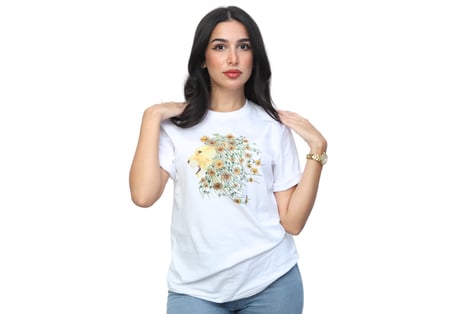 تي شيرت برج الأسد بألوان مائية