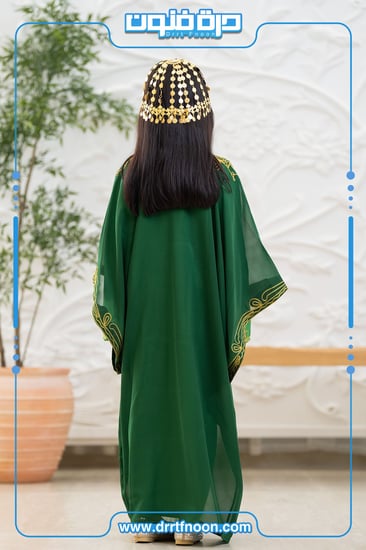 ثوب النشل النجدي بناتي ( أخضر )