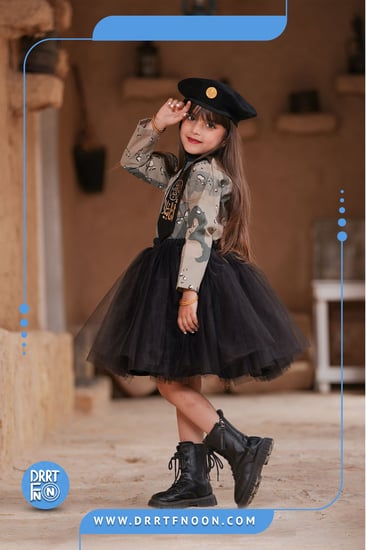 ملابس يوم التأسيس بشت فستان دقلة طيران تراثي طقم بناتي ولادي نسائي