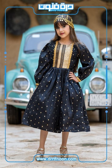 ملابس يوم التأسيس بشت فستان دقلة طيران تراثي طقم بناتي ولادي نسائي