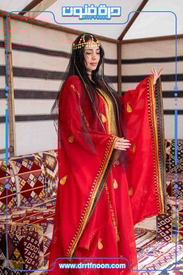 ثوب النشل النجدي نسائي ( احمر )