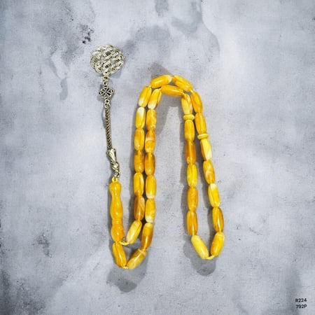 سبحة صفراء أكريليك بطرابزون