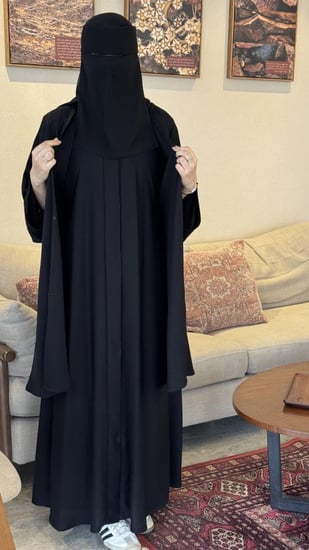 عباية ايلاف طبقتين رفيعه