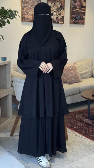 عباية ايلاف طبقتين رفيعه