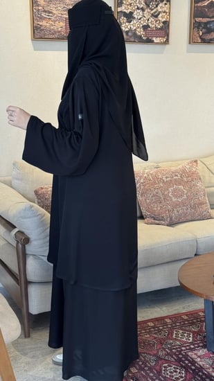 عباية ايلاف طبقتين رفيعه