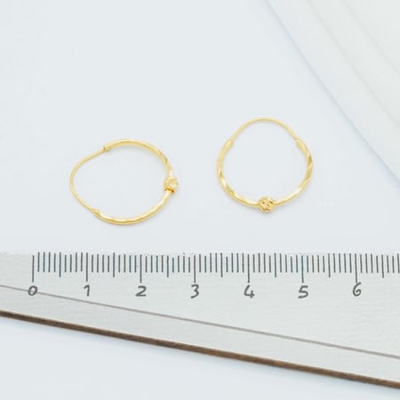 حلق ذهب  عيار 21 (E7487)