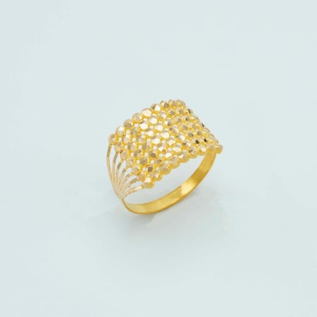 خاتم ذهب نسائي عيار 21 (R6042)